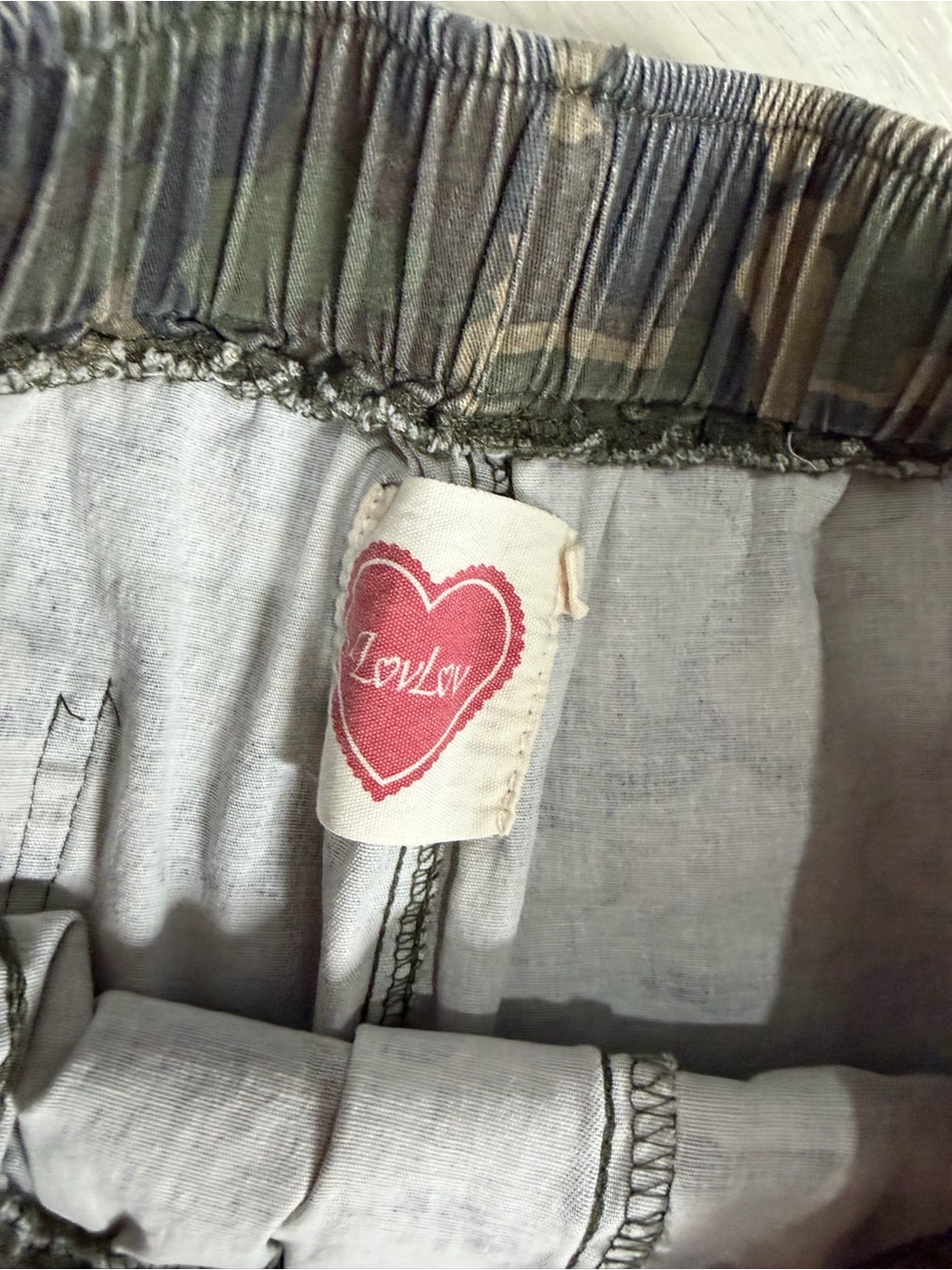 Source Unknown Olive Camo Wide-Leg Pants - Picture 4 of 4